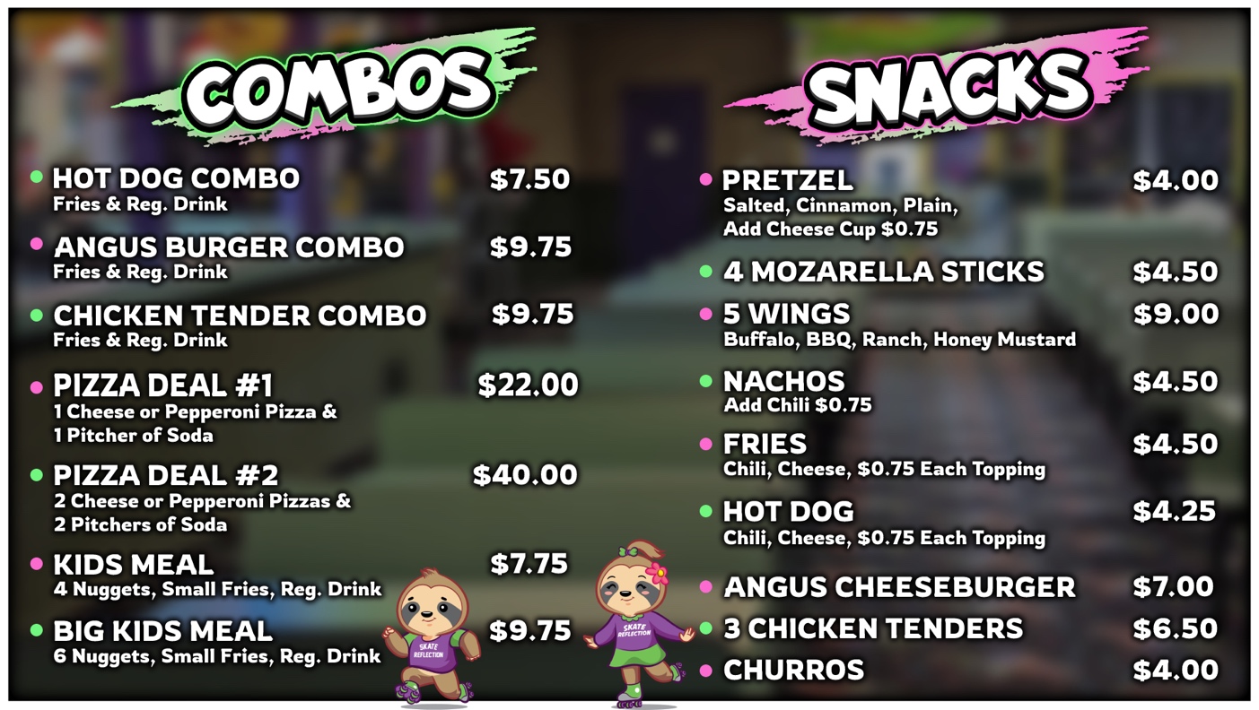 Menu Skate Reflections